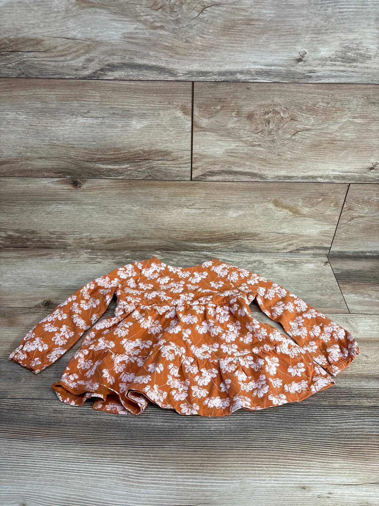 Burt's Bees Floral Crossover Top Orange sz 2T