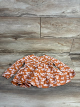 Burt's Bees Floral Crossover Top Orange sz 2T