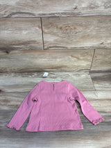 NEW Baby Gap Ribbed Long Sleeve Shirt Pink sz 12-18m