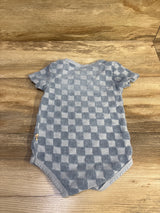 Bearpaw Checkered Terry Cloth Bodysuit Blue sz 6/9m