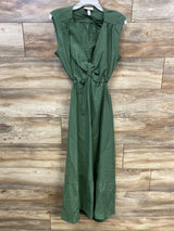 Isabel Maternity Open Back Sleeveless Dress Green sz Medium