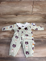 NEW YI BEI YA Bear & Milk Puffer Coverall Mint sz 9-12m