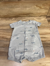 Carter's Button-Front Shortie Romper Blue sz 9m