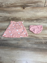 Just One You 2pc Bunny Print Dress & Bloomers Pink sz Newborn