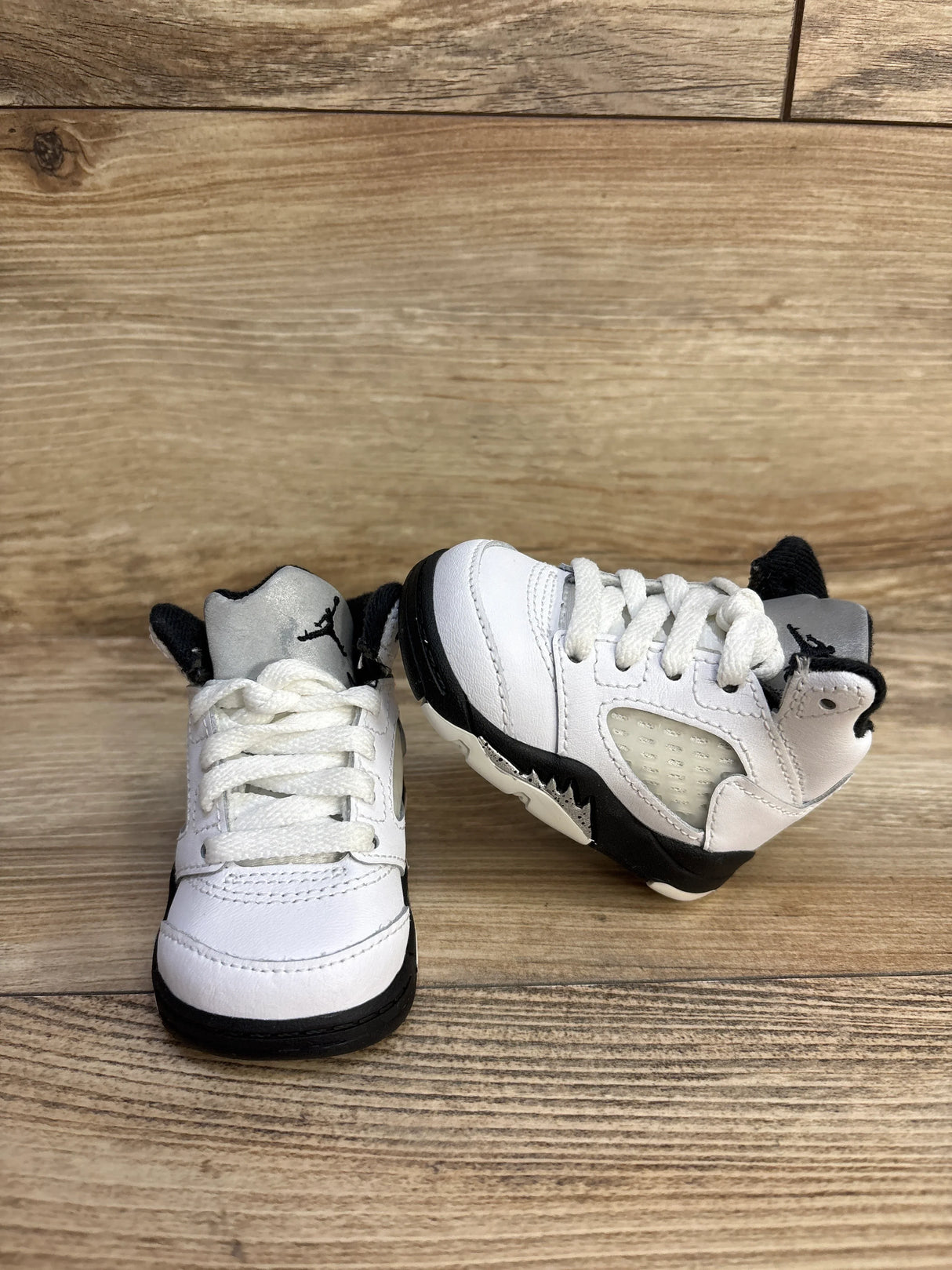 Air Jordan 5 Retro TD 'White Black' Sneakers sz 2c