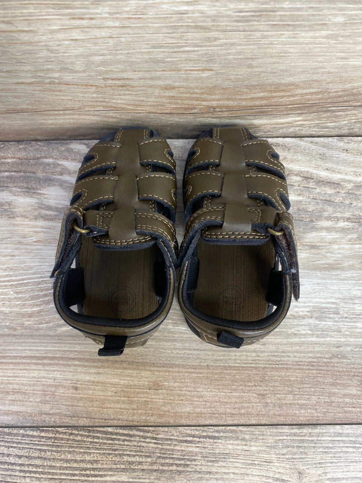 Wonder Nation Brown Fisherman Sandals sz 4c
