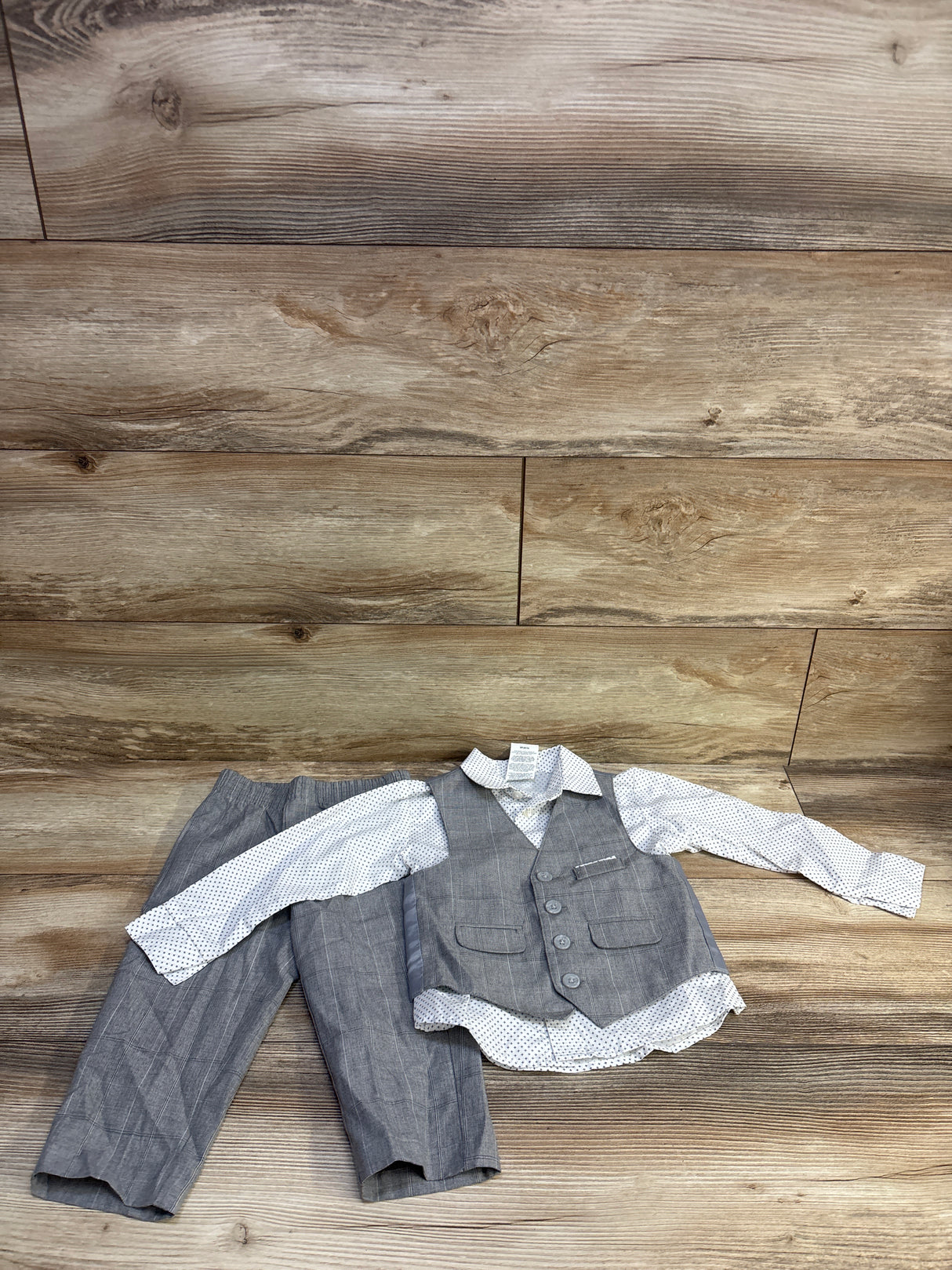 Van Heusen 3pc Vest Suit Set White sz 24m