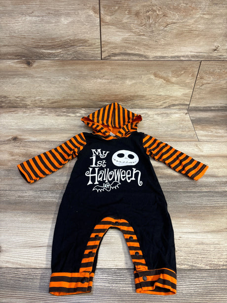 Nightmare Before Christmas My First Halloween Hooded Coverall Black sz 3-6m - Me n Mommy To Be