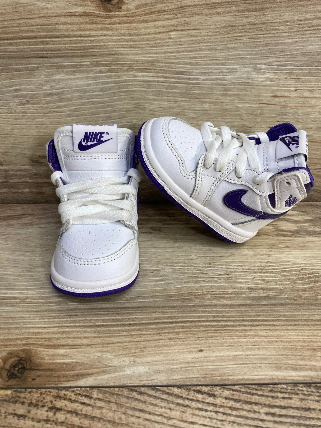 Air Jordan 1 Retro High OG TD 'Court Purple' Sneakers sz 3c