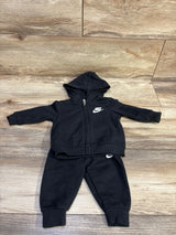 Nike 2pc zip-up hoodie and joggers set in black for infants