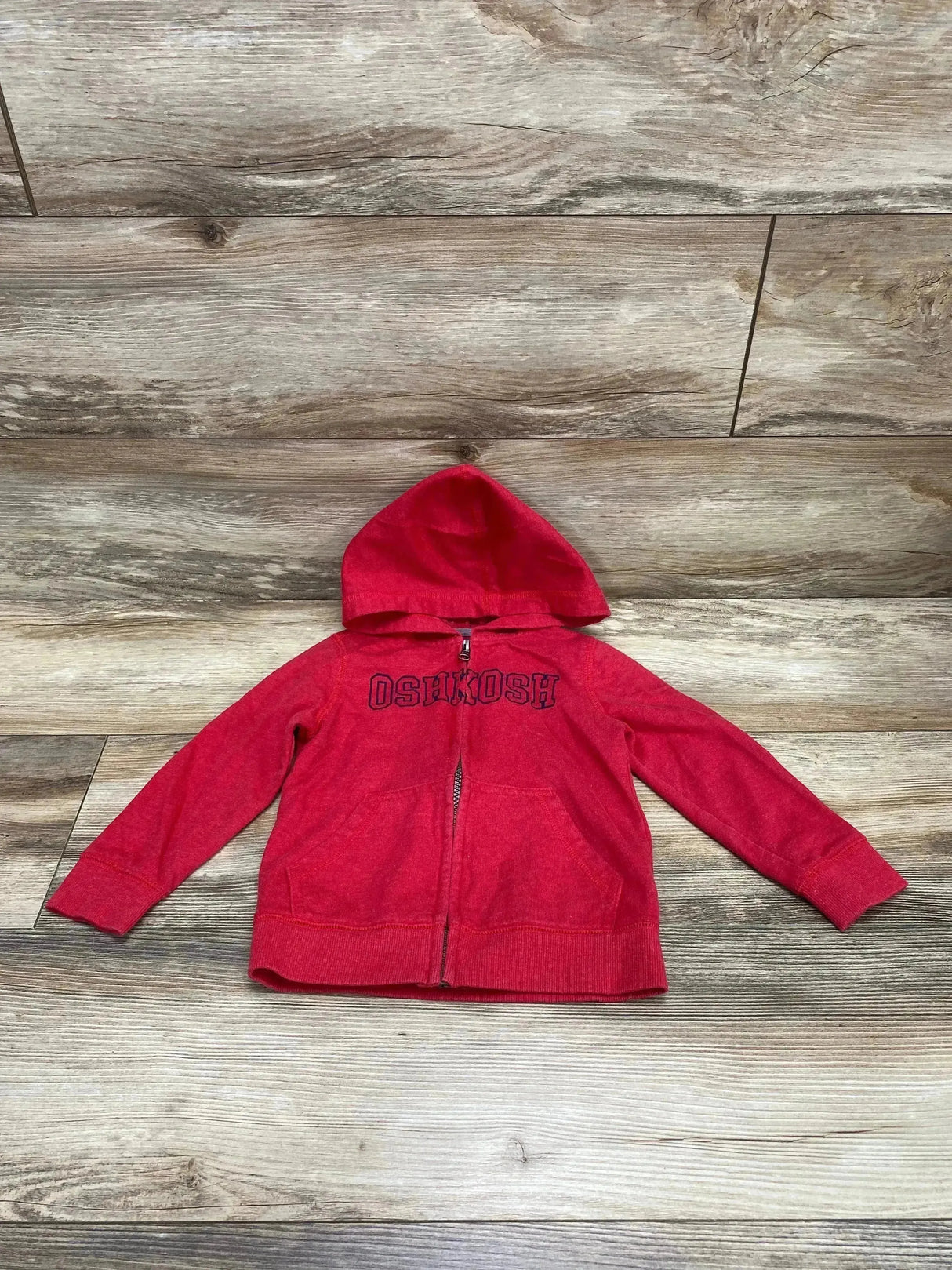 Oshkosh Logo Full Zip Hoodie Red sz 3T