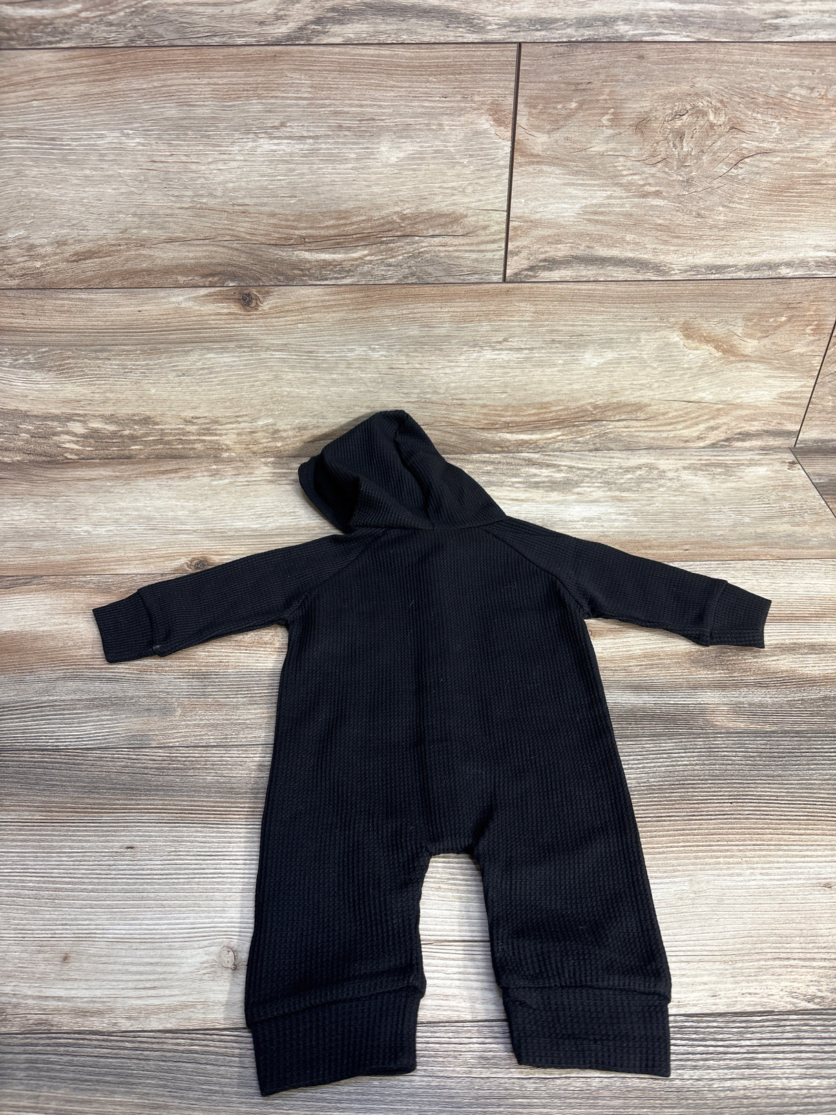 Waffle Knit Button Up Coverall Black sz 0-3m