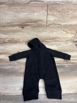 Waffle Knit Button Up Coverall Black sz 0-3m