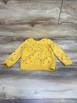 Cat & Jack Heart Print Sweatshirt Yellow sz 3T