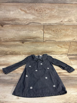 Oshkosh Chambray Collared Long Sleeve Dress Grey sz 3T
