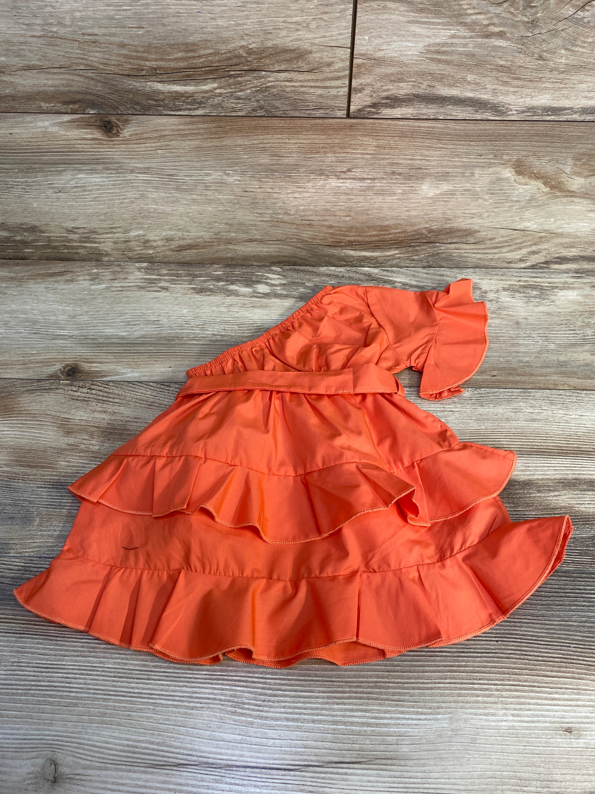 Shein One Shoulder Tiered Dress Orange sz 12m