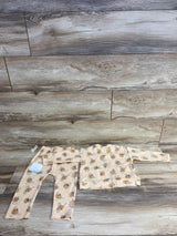 NEW Disney Baby Ribbed Character Shirt & Bottoms Set Oatmeal sz 12m