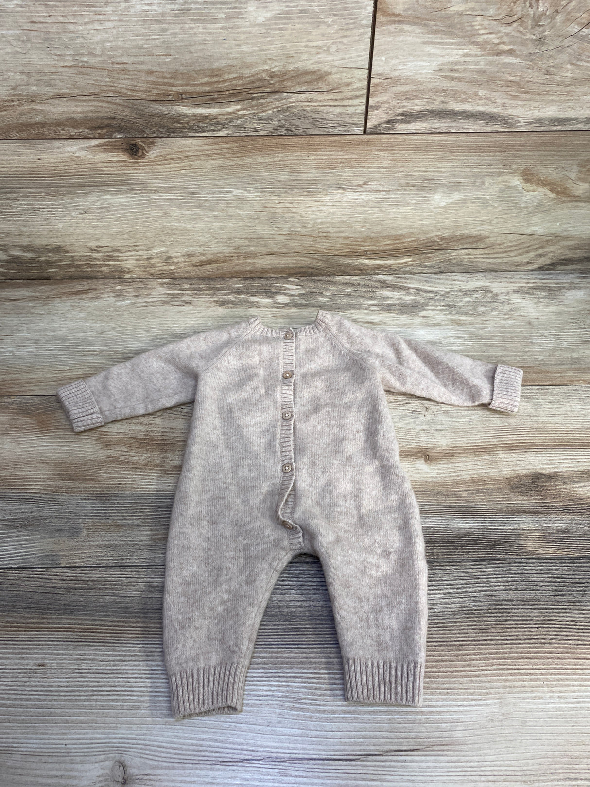 Zara Wool & Cashmere Blend Jumpsuit Oatmeal sz 1-3m