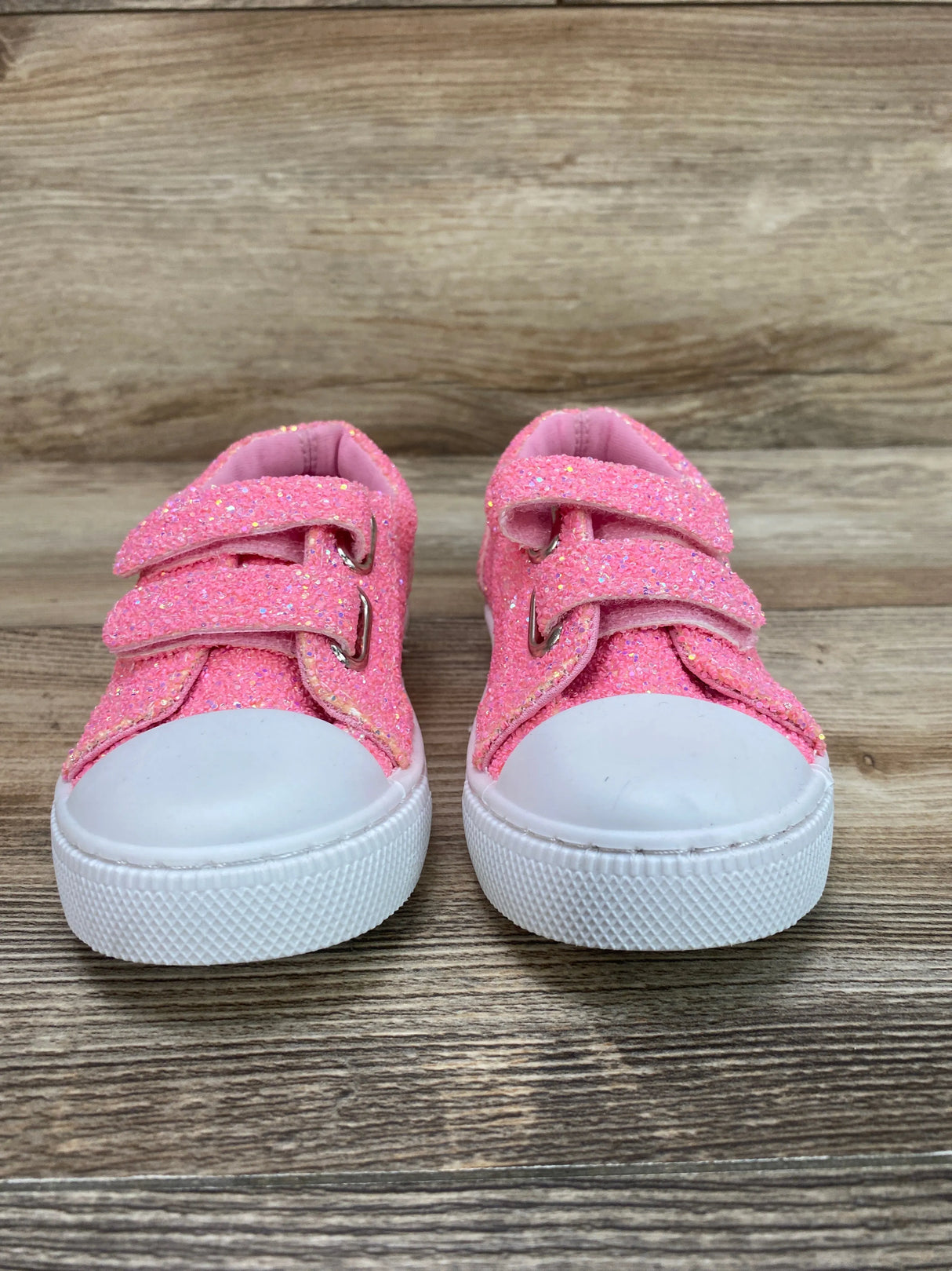 Bocca Kid's Walking Sneakers Pink Glitter Canvas Shoes Sz 6c