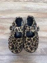 Old Navy Fuzzy Leopard Mary Jane Platform Flats Brown sz 7c