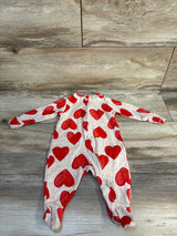 Old Navy Heart Print Sleeper Beige sz 0-3m