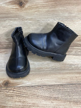 Girls Round Toe Boots Chunky Platform Sole Boots Black Sz 6c