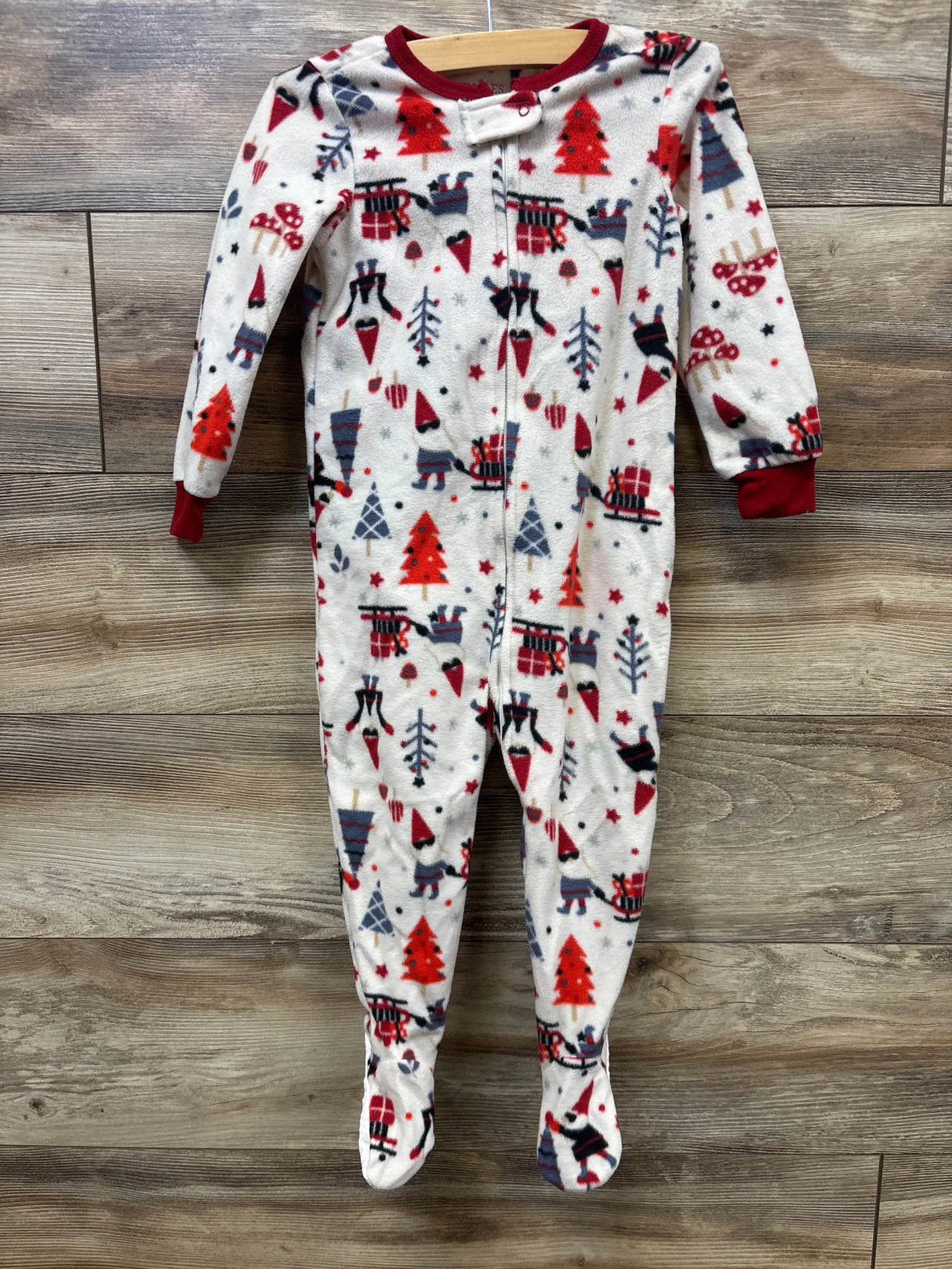 Jingles & Joy Christmas Blanket Sleeper White sz 2T