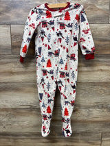 Jingles & Joy Christmas Blanket Sleeper White sz 2T