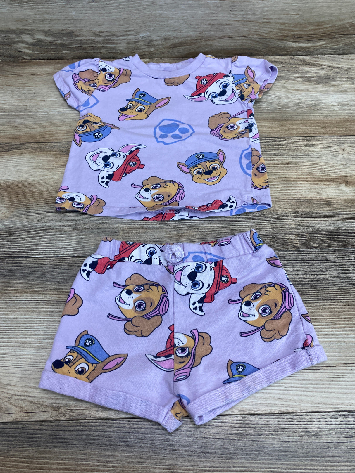 Nickelodeon Paw Patrol 2pc Shirt & Shorts Purple sz 12m