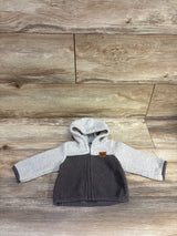 Bon Bebe Sherpa Hooded Jacket Grey sz 0-3m