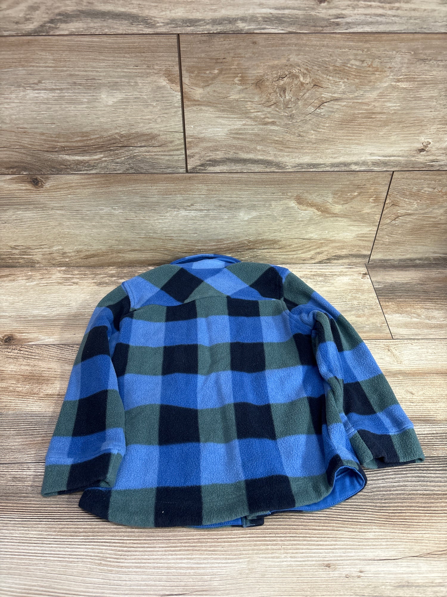 Pekkle Fleece Button-Up Shacket Blue sz 3T