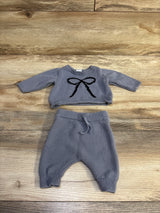 Just One You 2pc Knit Shirt & Pants Set Blue sz Newborn
