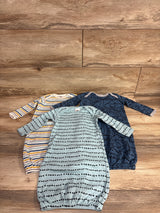 Gerber 3pk Sleeper Gowns Light Blue sz 0-6m