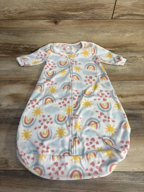 Just One You Rainbow Fleece Sleep Sack White sz 3-6m - Me n Mommy To Be