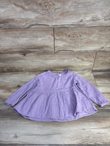 Cat & Jack Muslin Gold Polka Dot Dress Purple 4T