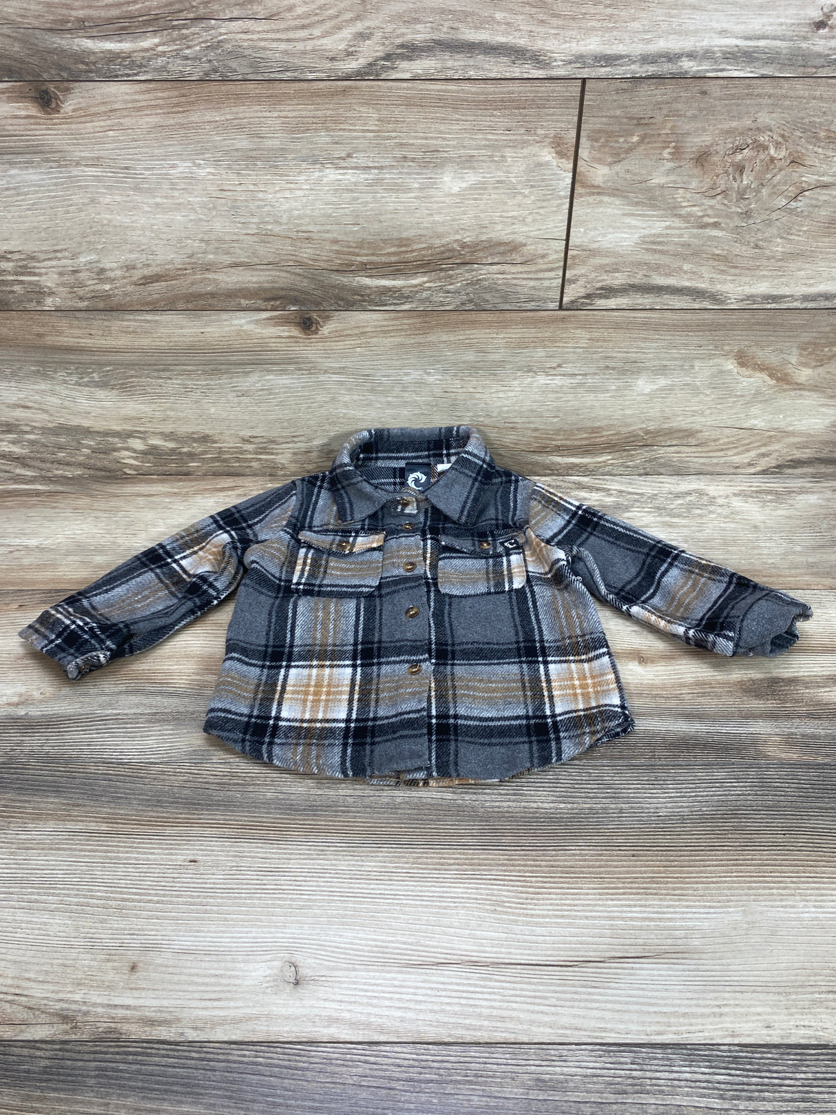 WRV Plaid Flannel Shirt Grey sz 2T