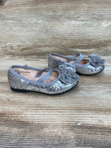 Koala Kids Silver Glitter Ballet Flats With Bows Sz 6c - Me n Mommy To Be