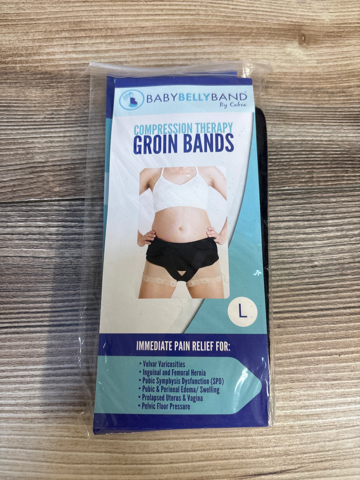 NEW BabyBellyBand by Cabea Compression Therapy Groin Bands Black sz Large