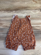 Just One You Floral Shortie Romper Brown sz 6m