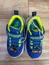 NEW Skechers S-Lights Glide-Step Light-Up Sneakers Blue sz 6c