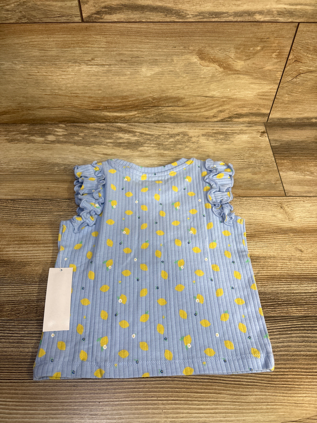 NEW Wonder Nation Ribbed Lemon Tank Top Blue sz 18m