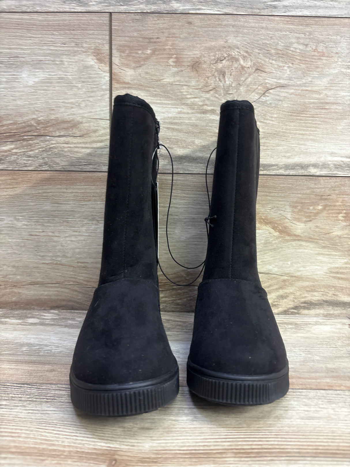 NEW Cat & Jack Natalia Tall Shearling Style Boots Black sz 13c