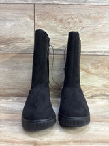 NEW Cat & Jack Natalia Tall Shearling Style Boots Black sz 13c