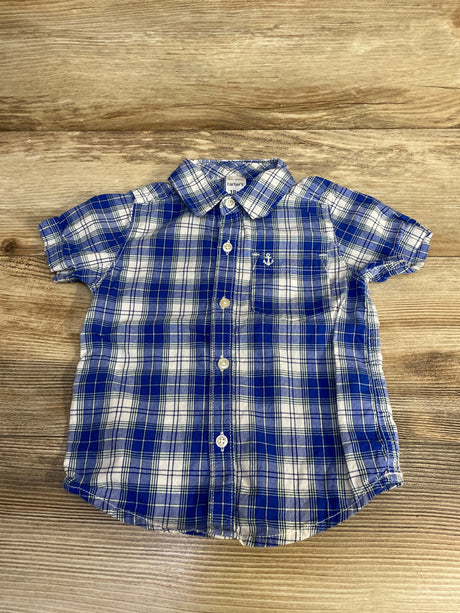 Carter's Plaid Button-Up Shirt Blue sz 18m - Me n Mommy To Be