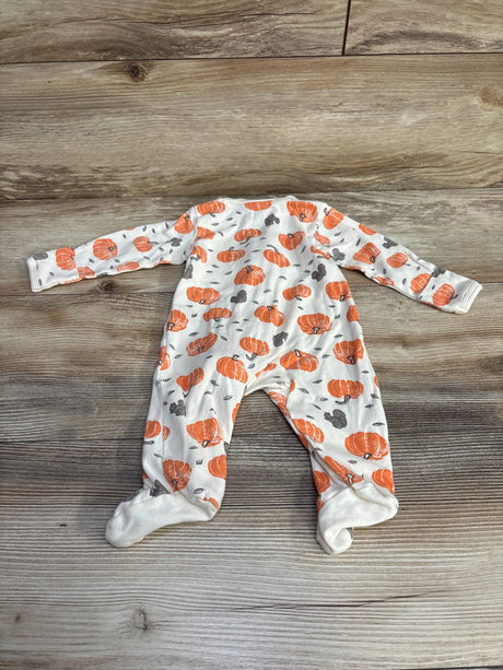 Little Planet Pumpkin Print Sleeper White sz 3m - Me n Mommy To Be