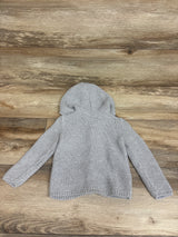 Little Planet Organic Knit Button-Up Hooded Cardigan Grey sz 9m