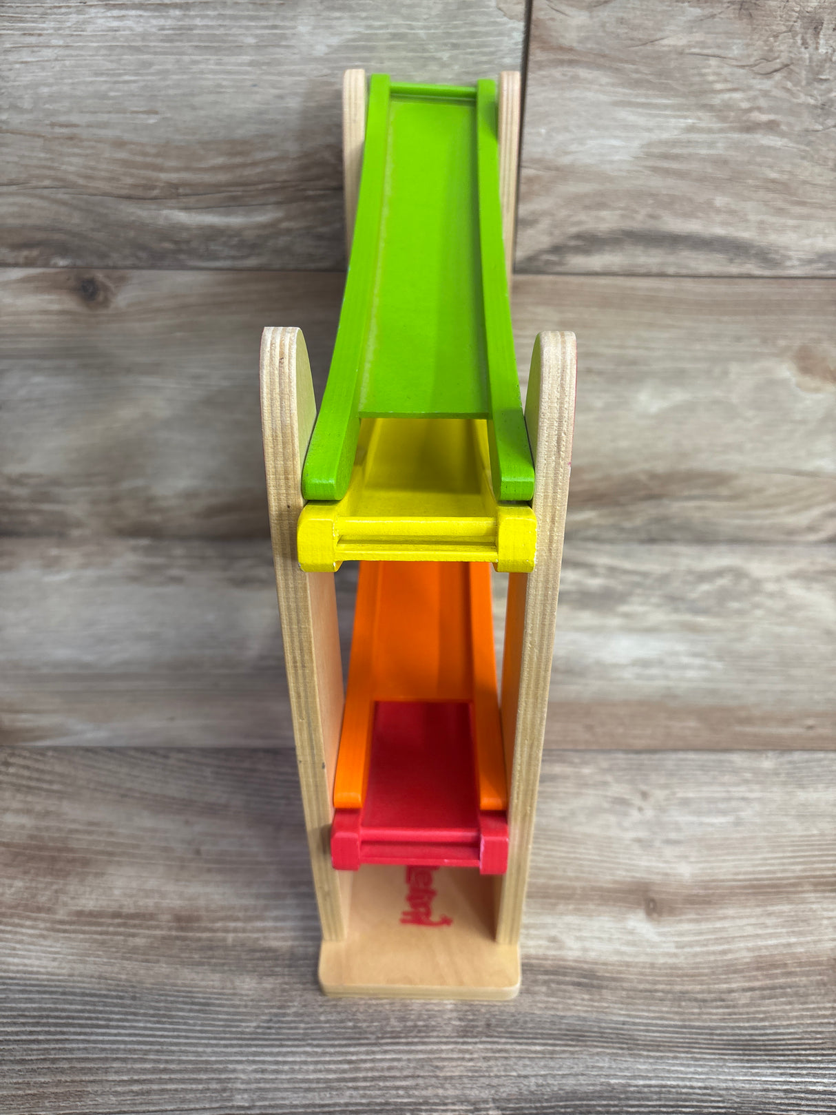 Wooden Car Ramp Racer Toy with 6 Mini Cars