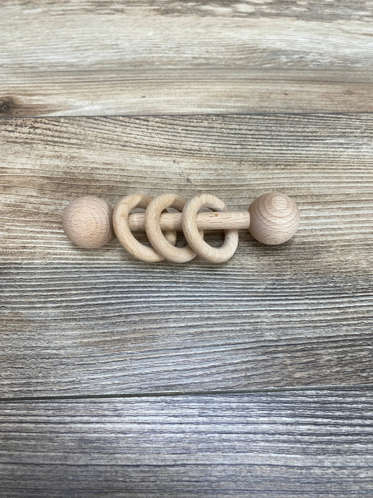 Wooden Montessori Teething Rattle