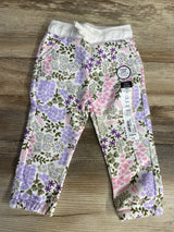 NEW Okie Dokie Fleece Floral Jogger Pant sz 12m