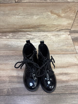 Patent Leather Lace-Up Ankle Boots Black sz 5c